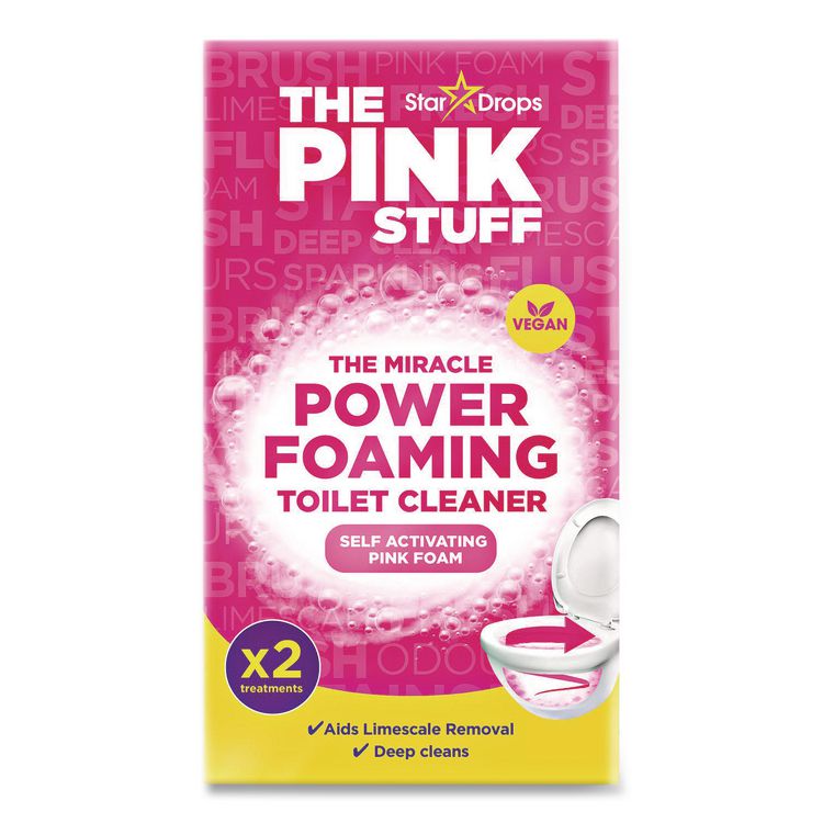 Miracle Power Foaming Toilet Cleaner, Fruity Scent, 3.5 oz Packet, 2 Packets/Box, 10 Boxes/Carton
