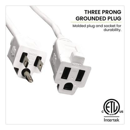 16 AWG Outdoor Extension Cord, 40 ft, 13 A, White