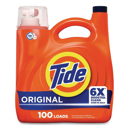 HE Liquid Laundry Detergent, Original Scent, 100 Loads, 125 oz Pour Bottle, 4/Carton
