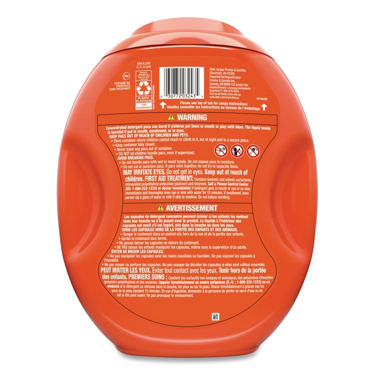 Pods, HE Compatible, Tide Original Scent, 85 oz, 112 Pods/Tub, 4 Tubs/Carton