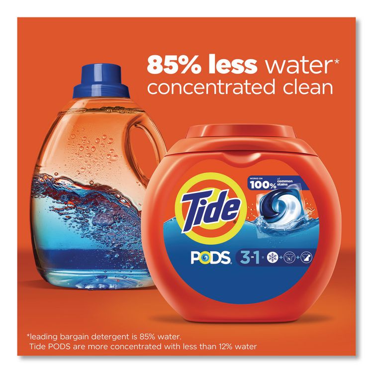 Pods, HE Compatible, Tide Original Scent, 85 oz, 112 Pods/Tub, 4 Tubs/Carton