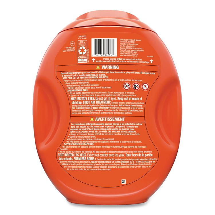 Pods, HE Compatible, Spring Meadow Scent, 85 oz, 112 Pods/Tub, 4 Tubs/Carton