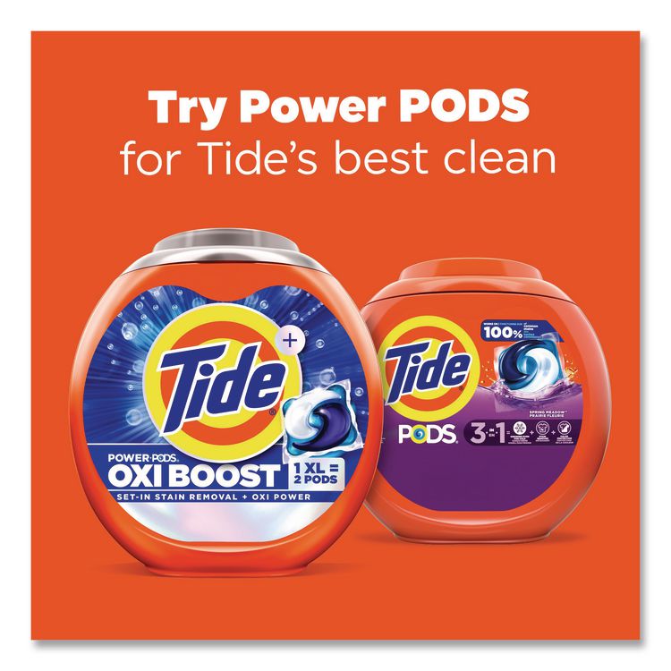 PODS Laundry Detergent, HE Compatible, Spring Meadow, 57 oz Tub, 76 Pacs/Tub, 4 Tubs/Carton