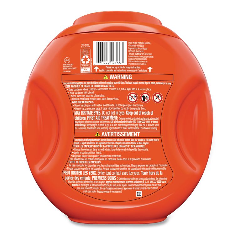 PODS Laundry Detergent, HE Compatible, Spring Meadow, 57 oz Tub, 76 Pacs/Tub