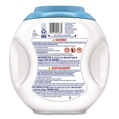 PODS Laundry Detergent, Free and Gentle, HE Compatible, 56 oz Tub, 76 Pacs/Tub, 4 Tubs/Carton
