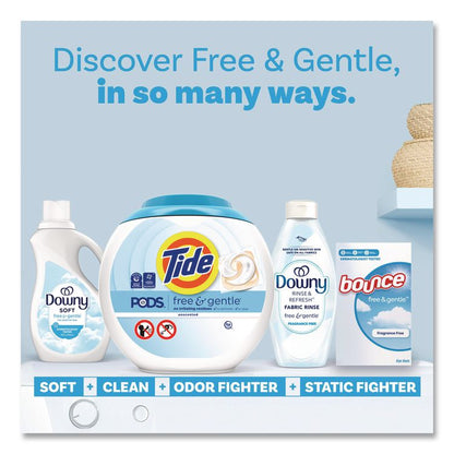 PODS Laundry Detergent, Free and Gentle, HE Compatible, 56 oz Tub, 76 Pacs/Tub, 4 Tubs/Carton