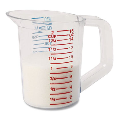 Bouncer Measuring Cup, 16 oz, Plastic, Clear
