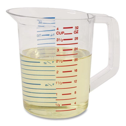 Bouncer Measuring Cup, 32 oz, Plastic, Clear