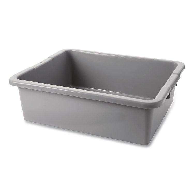 Bus/Utility Box, 7.13 gal, 21.5" x 17.13" x 7", Gray