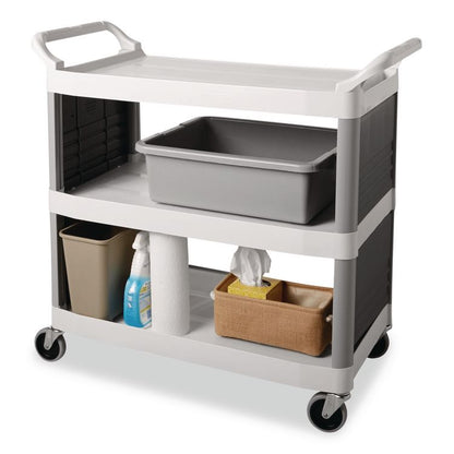 Bus/Utility Box, 7.13 gal, 21.5" x 17.13" x 7", Gray