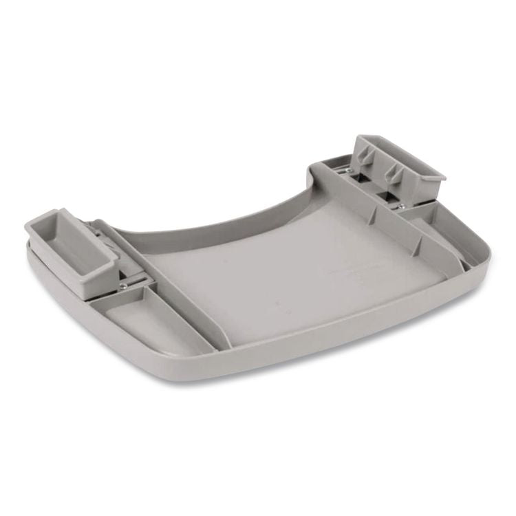Sturdy Chair Microban Youth Seat Tray for Rubbermaid Commercial Youth Seats, 18.5 x 11.5 x 3.25, Plastic, Platinum