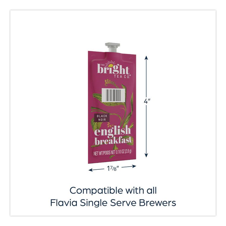 The Bright Tea Co. English Breakfast Black Tea Freshpack, 40/Carton