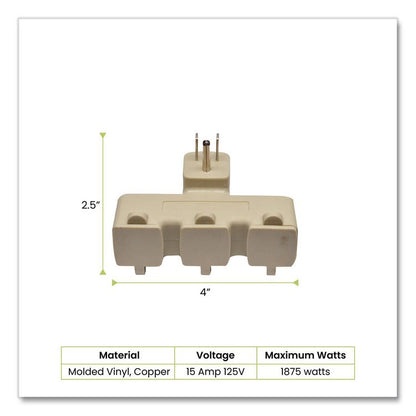 3 Outlet Right Angle Wall Tap, Beige