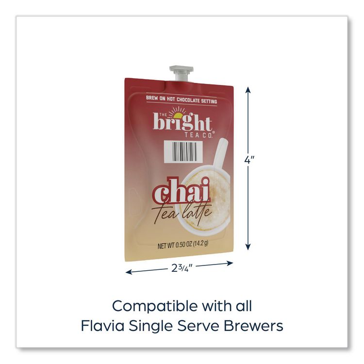 The Bright Tea Co. Chai Tea Latte Freshpack, 72/Carton