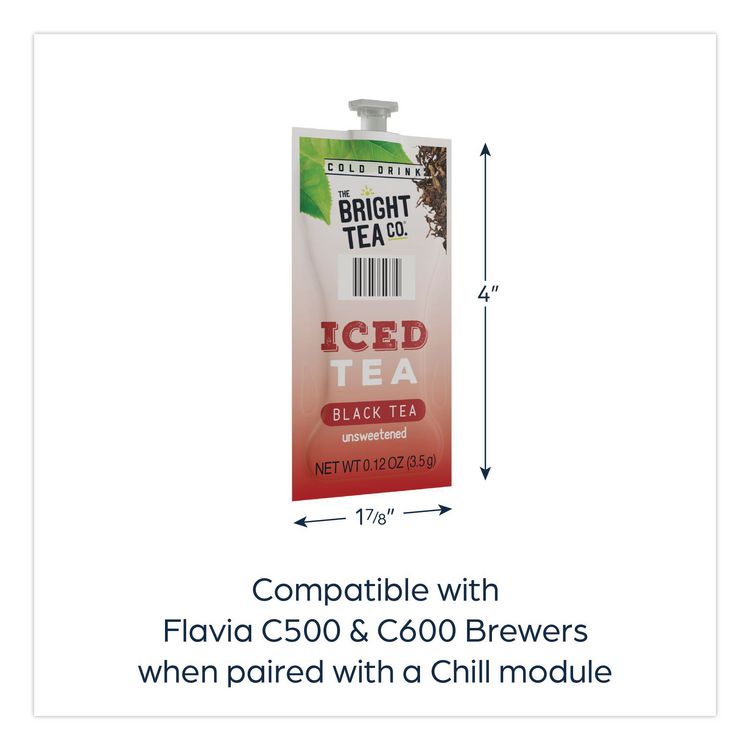 The Bright Tea Co. Unsweetened Iced Black Tea Freshpack, 100/Carton