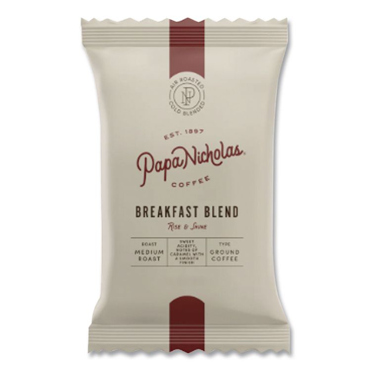 Premium Coffee, Breakfast Blend, Ground Portion Packs, 18/Carton