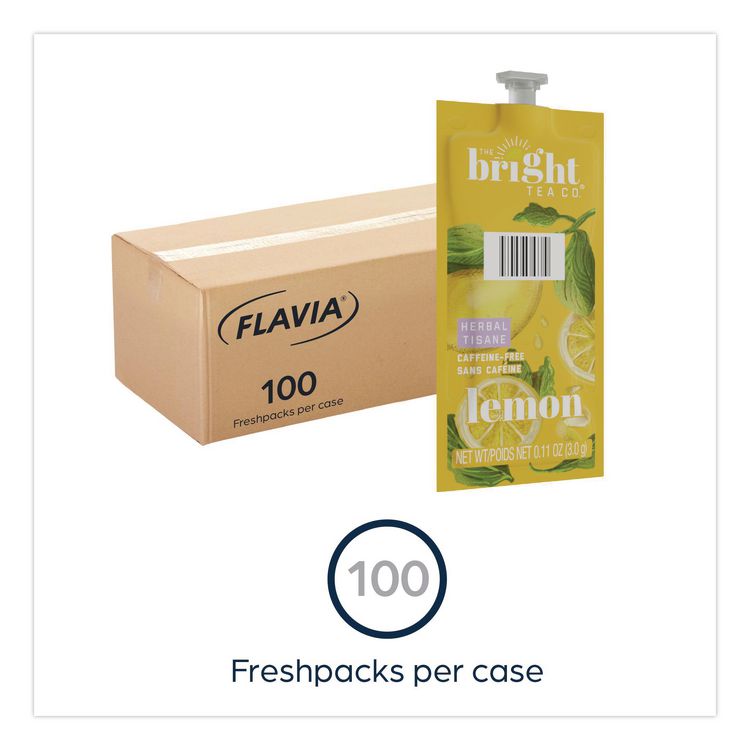The Bright Tea Co. Lemon Herbal Tea Freshpack, 100/Carton