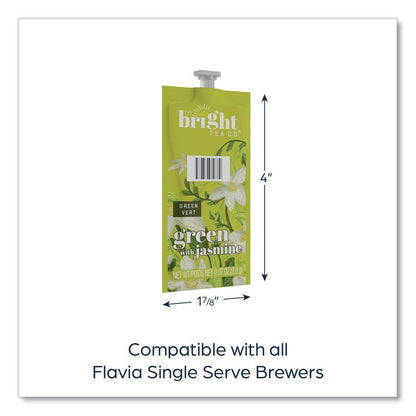 The Bright Tea Co. Green with Jasmine Tea Freshpack, 100/Carton