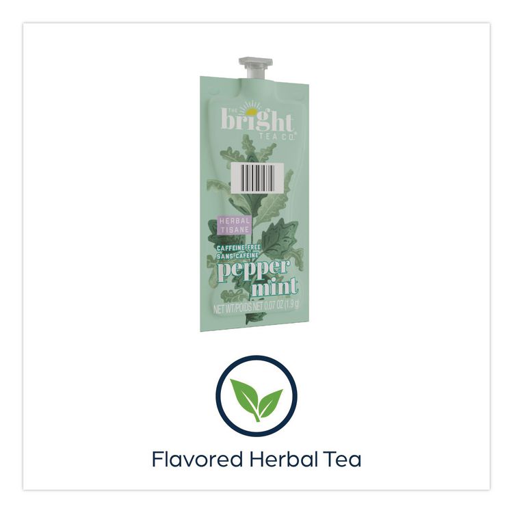 The Bright Tea Co. Peppermint Herbal Tea Freshpack, 100/Carton