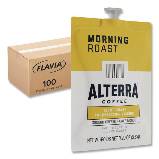Alterra Morning Roast Coffee Freshpack, 100/Carton