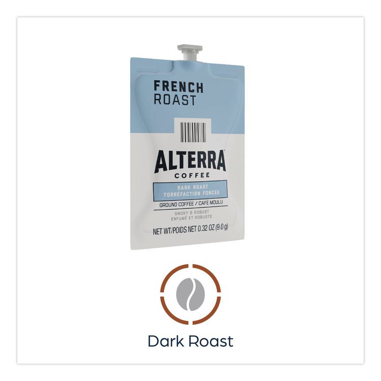 Alterra French Roast Coffee Freshpack, 100/Carton