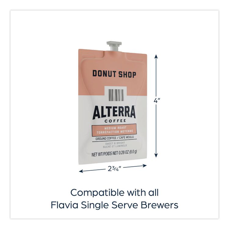 Alterra Donut Shop Coffee Freshpack, 100/Carton