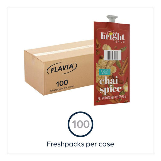 The Bright Tea Co. Chai Spice Black Tea Freshpack, 100/Carton