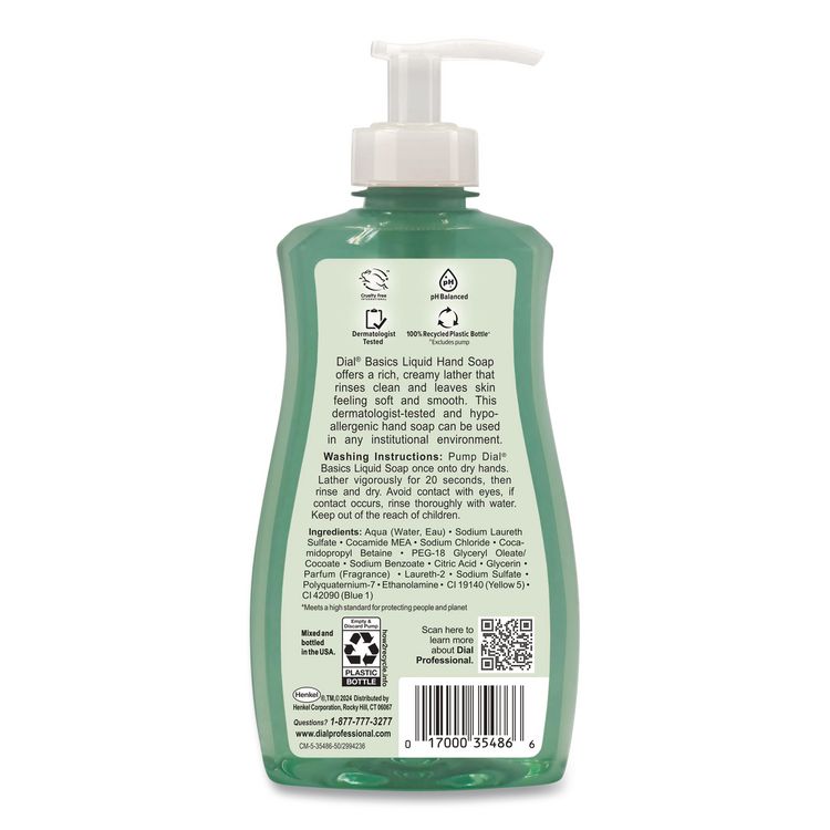 Basics Hypoallergenic Liquid Hand Soap, Floral, 11 oz, 12/Carton
