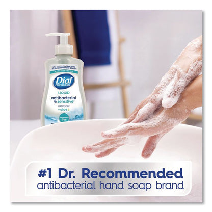 Antibacterial and Sensitive Liquid Hand Soap, Fragrance Free, 11 oz Pump Bottle, 12/Carton