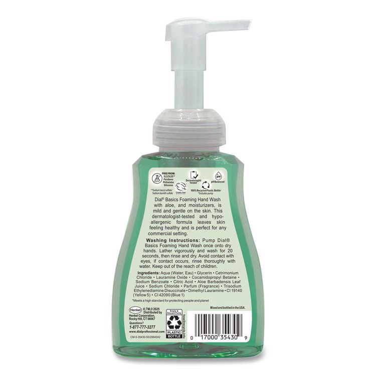 Basics Hypoallergenic Foaming Hand Wash, Fresh Floral Scent, 10 oz Pump Bottle