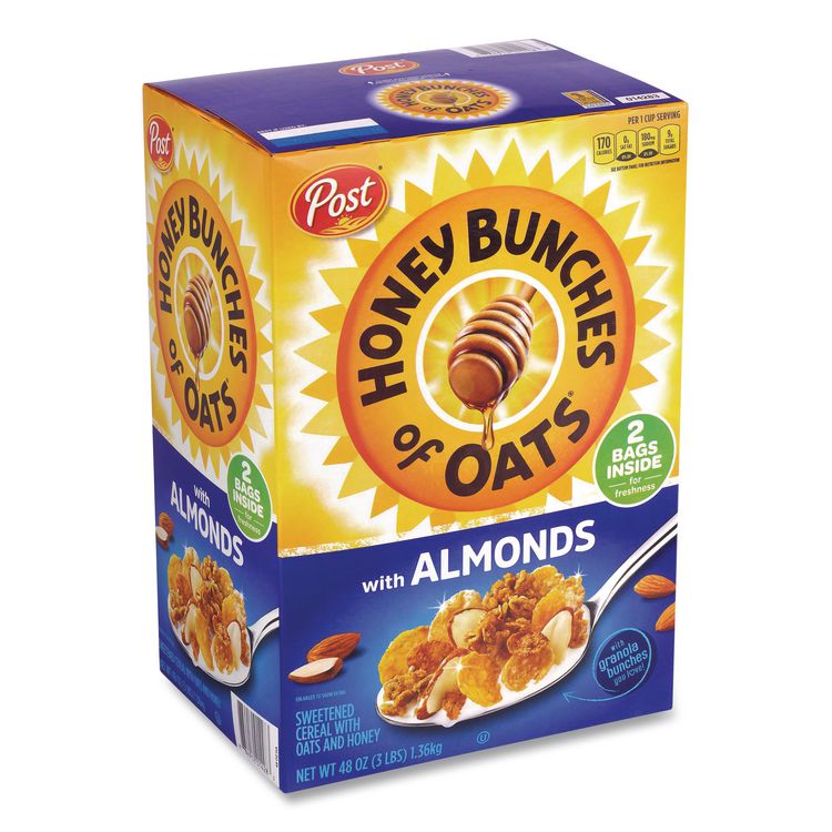 Honey Bunches of Oats with Almonds, 2 Bags/Box, 48 oz Box