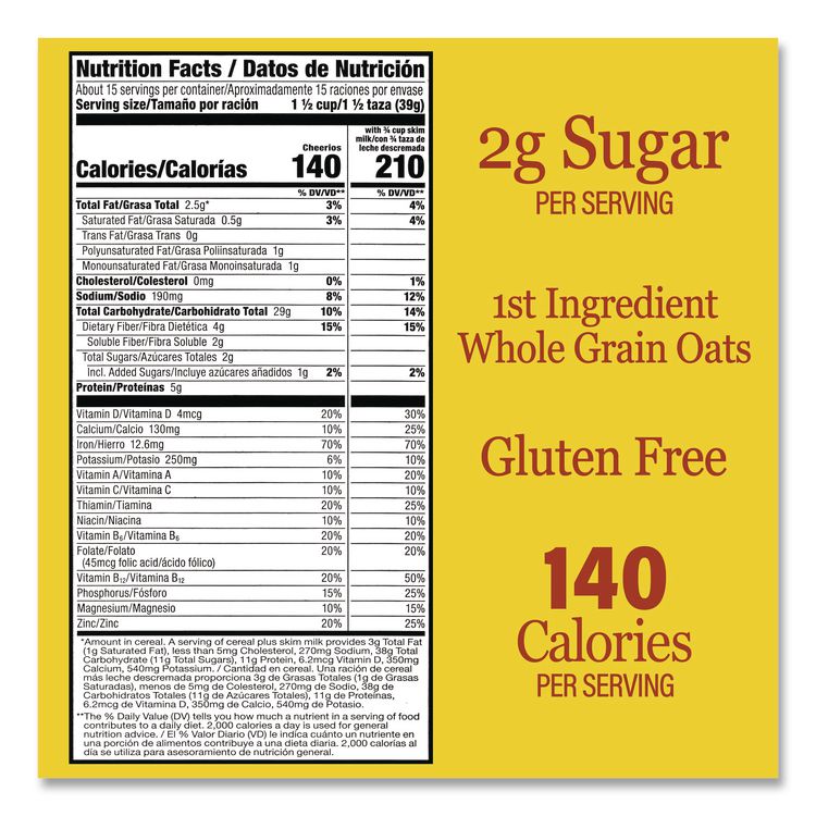 Breakfast Cereal, 2 Bags/Box, 40.7 oz Box