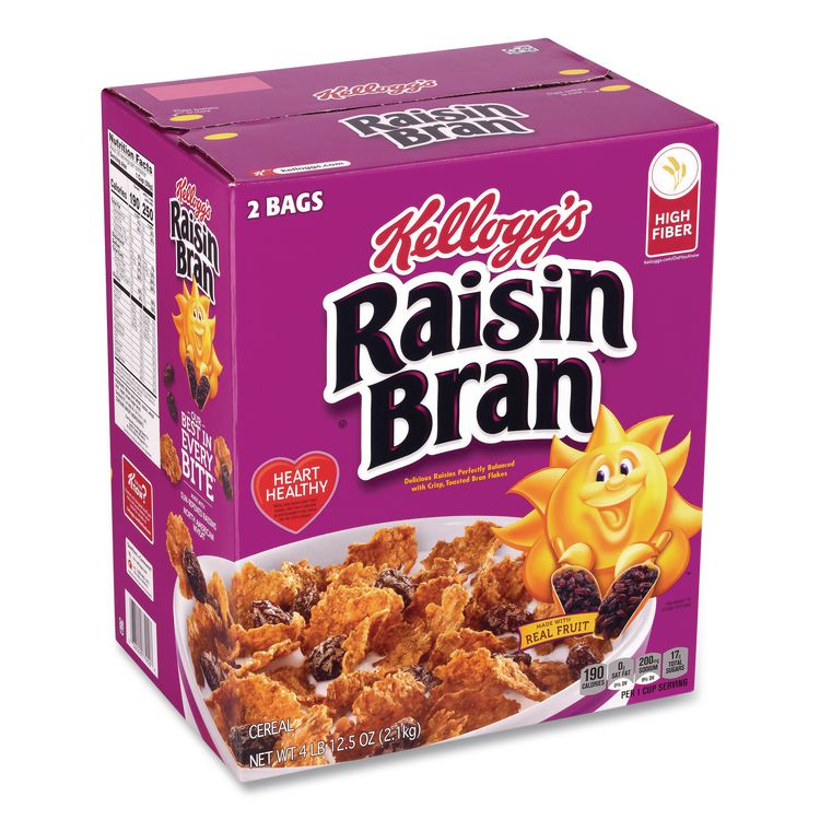 Raisin Bran Cereal, 2 Bags/Box, 76.5 oz Box