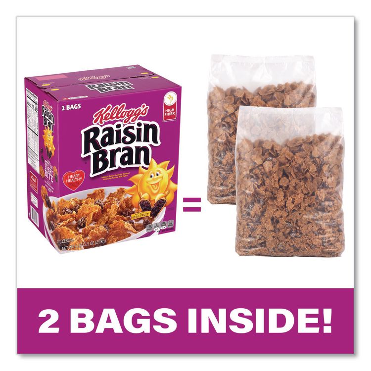 Raisin Bran Cereal, 2 Bags/Box, 76.5 oz Box