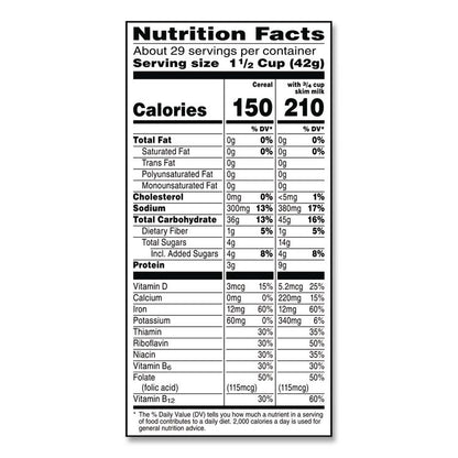 Corn Flakes Cereal,  2 Bags/Box,  43 oz Box