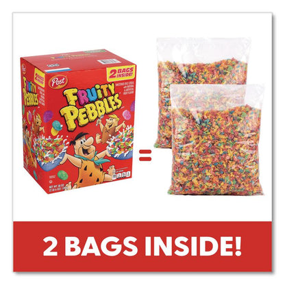Fruity Pebbles Crispy Rice Cereal, 2 Bags/Box, 38 oz Box