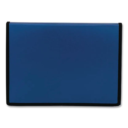 Professional Expanding Organizer, 7 Sections, Elastic Cord Closure, 1/6-Cut Tabs, Letter Size, Blue