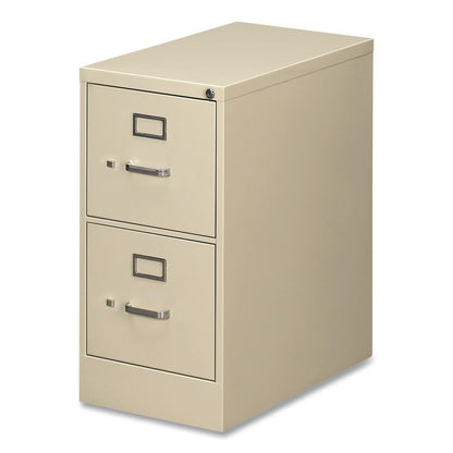 Two-Drawer Economy Vertical File, 2 Letter-Size File Drawers, Putty, 15" x 25" x 28.38"