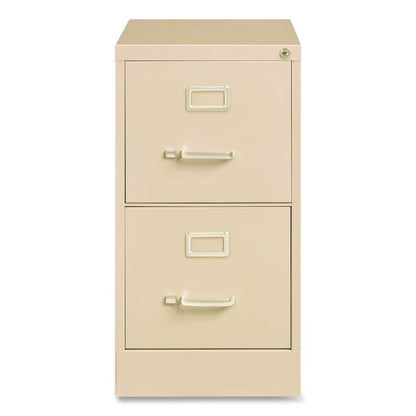 Two-Drawer Economy Vertical File, 2 Letter-Size File Drawers, Putty, 15" x 25" x 28.38"