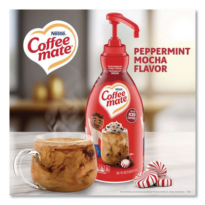 Liquid Creamer, Peppermint Mocha, 1.5 L Pump Bottle, 2/Carton