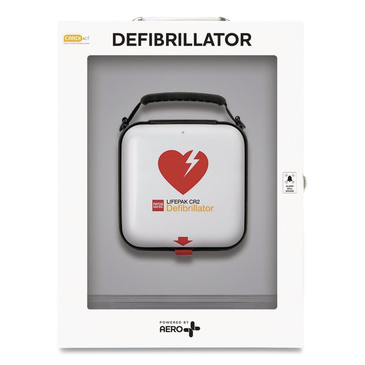 LIFEPAK CR2 Wi-Fi Alarmed Cabinet, Fully Automatic, English/Spanish, Handle