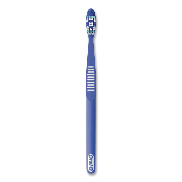 Essential Clean Toothbrush, Unscented, Blue/White, 72/Carton