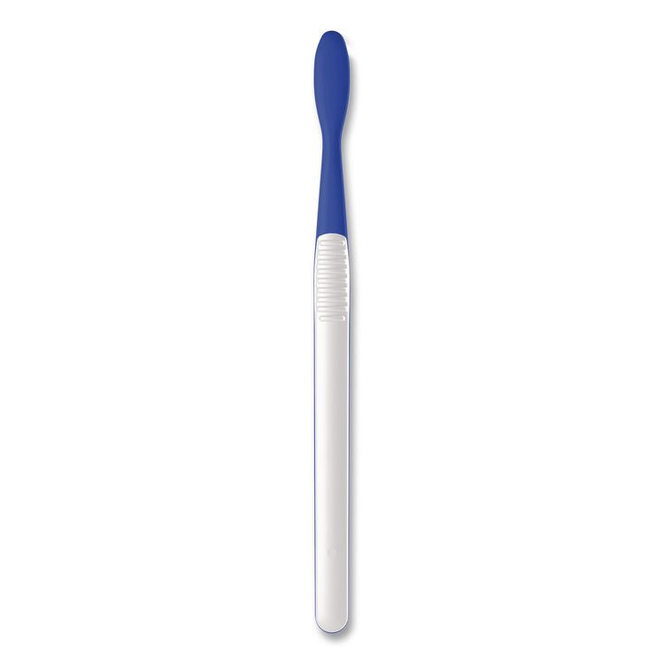 Essential Clean Toothbrush, Unscented, Blue/White, 72/Carton