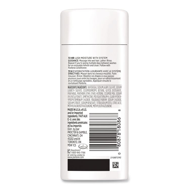 Pro V Daily Moisture Renewal Shampoo, Unscented, 3.38 oz, 24/Carton