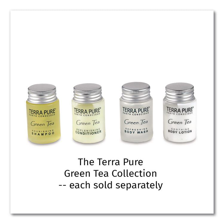 Terra Pure Shampoo Jam Jar, Green Tea Lemongrass Scent, 1 oz Jar, 300/Carton