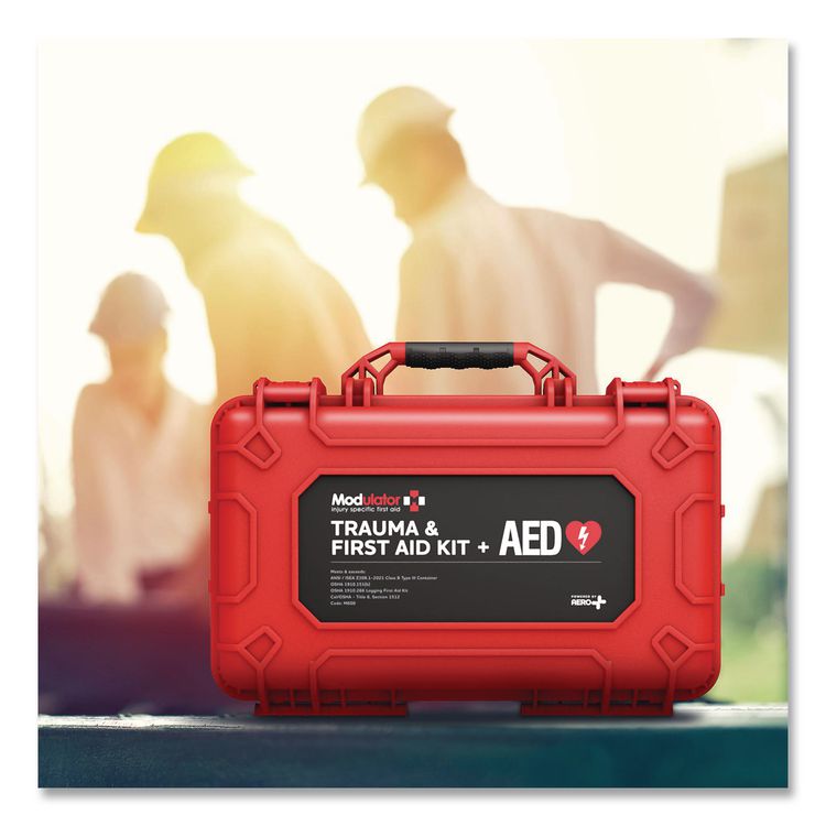 Trauma Kit with Heartsine 350P - XL Rugged Hard Case, 287 Pieces