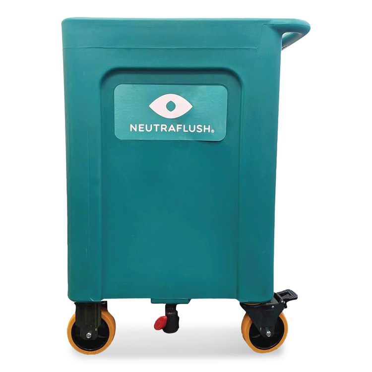 Rolling Drain Cart Stand for 16 Gal Eyewash Station, 21 x24 x 33.75, Green