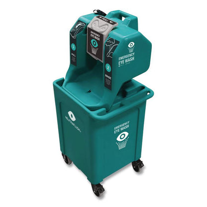Gravity Fed Eyewash Station with Drain Cart, 16 gal