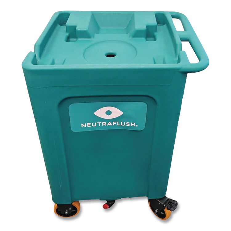 Gravity Fed Eyewash Station with Drain Cart, 16 gal