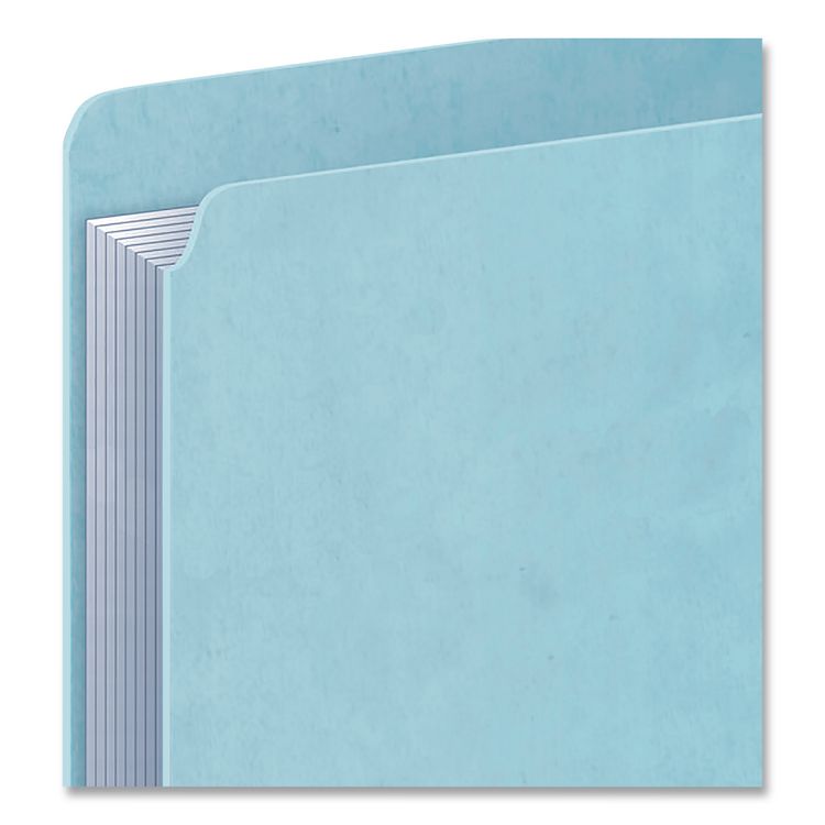 Pressboard Expanding File Folders, 1/3-Cut Tabs: Assorted, Legal Size, 1" Expansion, Blue, 25/Box